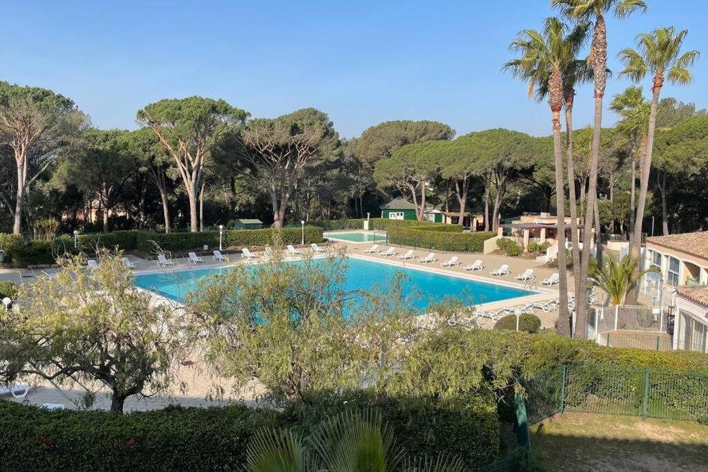 Bel Appartement Vue Sur Piscine 1 Chambre Fermee Et 1 Espace Cabine Saint-Raphael  Luaran gambar